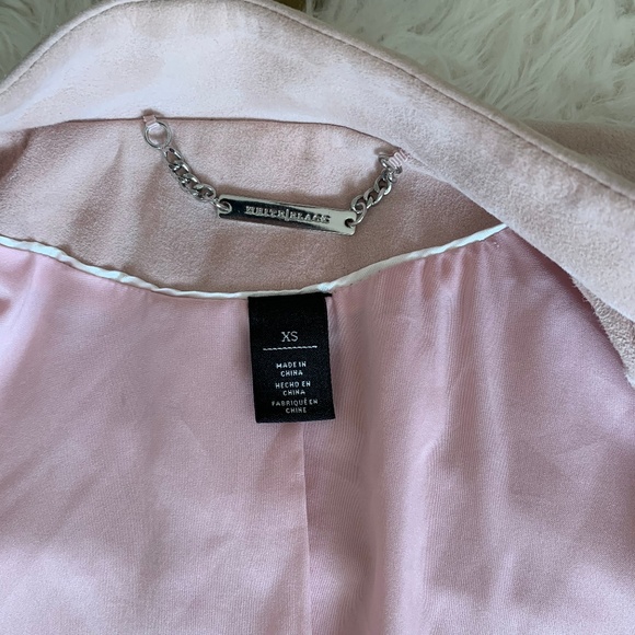SOLD!WHBM Pink Open Front Cascading Suede Jacket - Picture 8 of 8